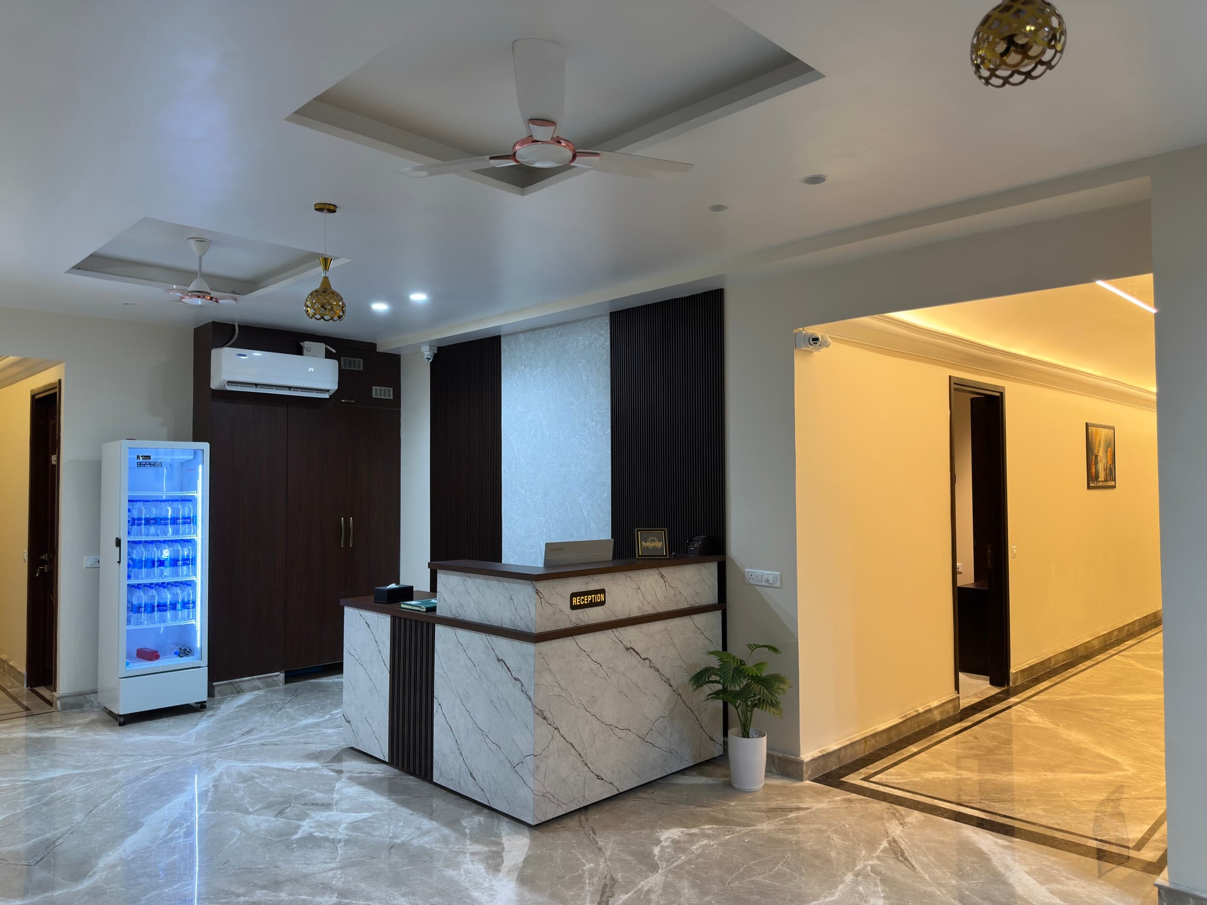 Hotel Velmont reception lobby in Bathinda, Punjab